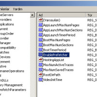 Windows Ayarları Bölüm III Windows Ayarları Sayfa 2 2. Adım – Windows’un Prefetcher Özelliğinin İptali: HKEY_LOCAL_MACHINE > SYSTEM > CurrentControlSet > Control > Session Manager > Memory Management > PrefetchParameters klasörünü seçiniz. Sağ tarafta “EnablePrefetcher” satırına çift tıklayınız ve 0 değerini giriniz. “Tamam” ile çıkınız. Sonra da masaüstünden Bilgisayarım’ı açarak C:\WINDOWS\ altındaki “Prefetch” klasörünü...